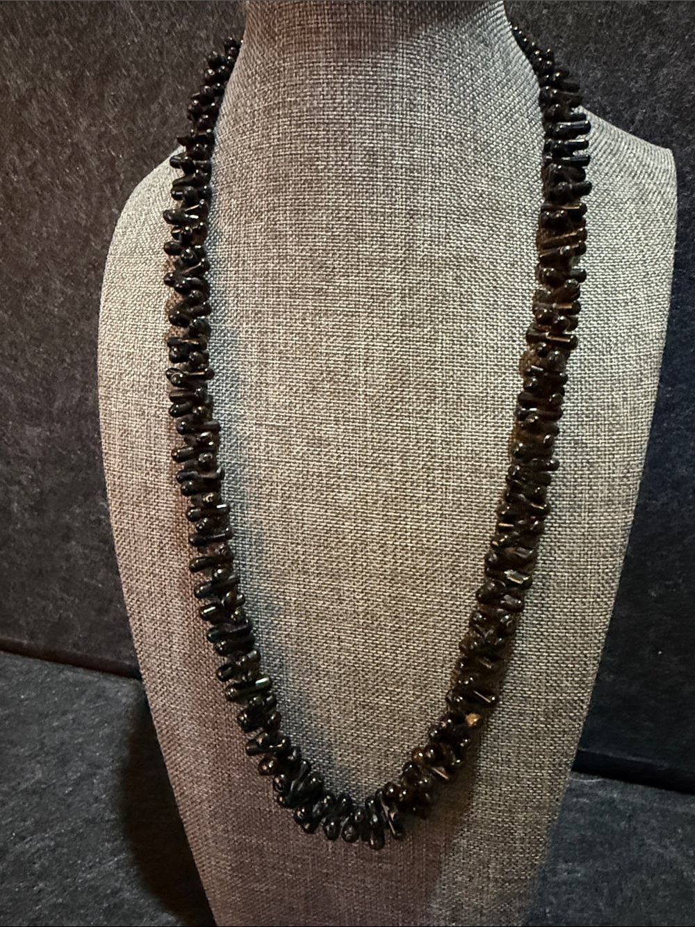 Black Beaded Chip Necklace - Women's Jewelry